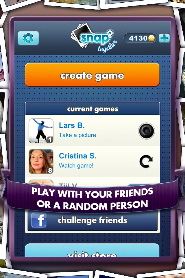 Snap Together Facebook game screen
